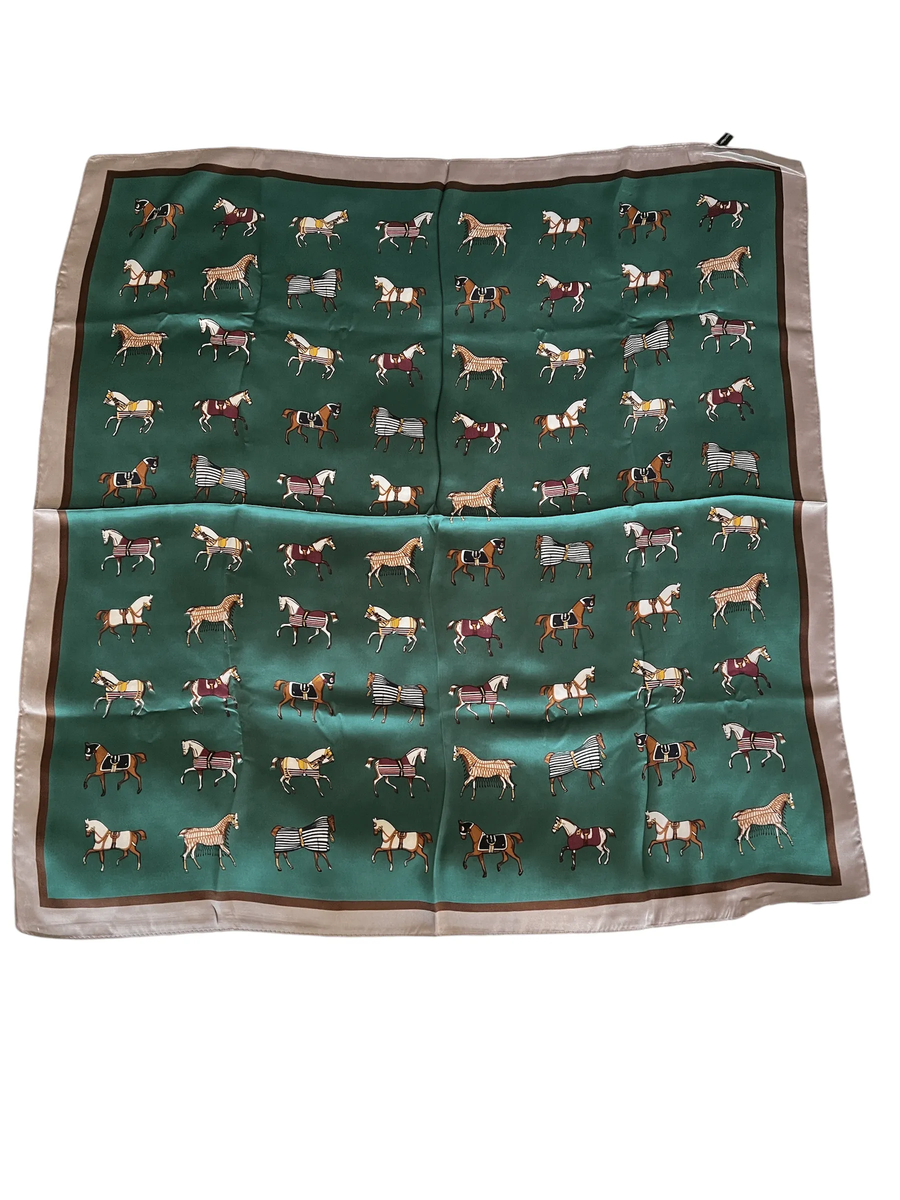 🐎 Neck Scarf - Dark Green - Horses