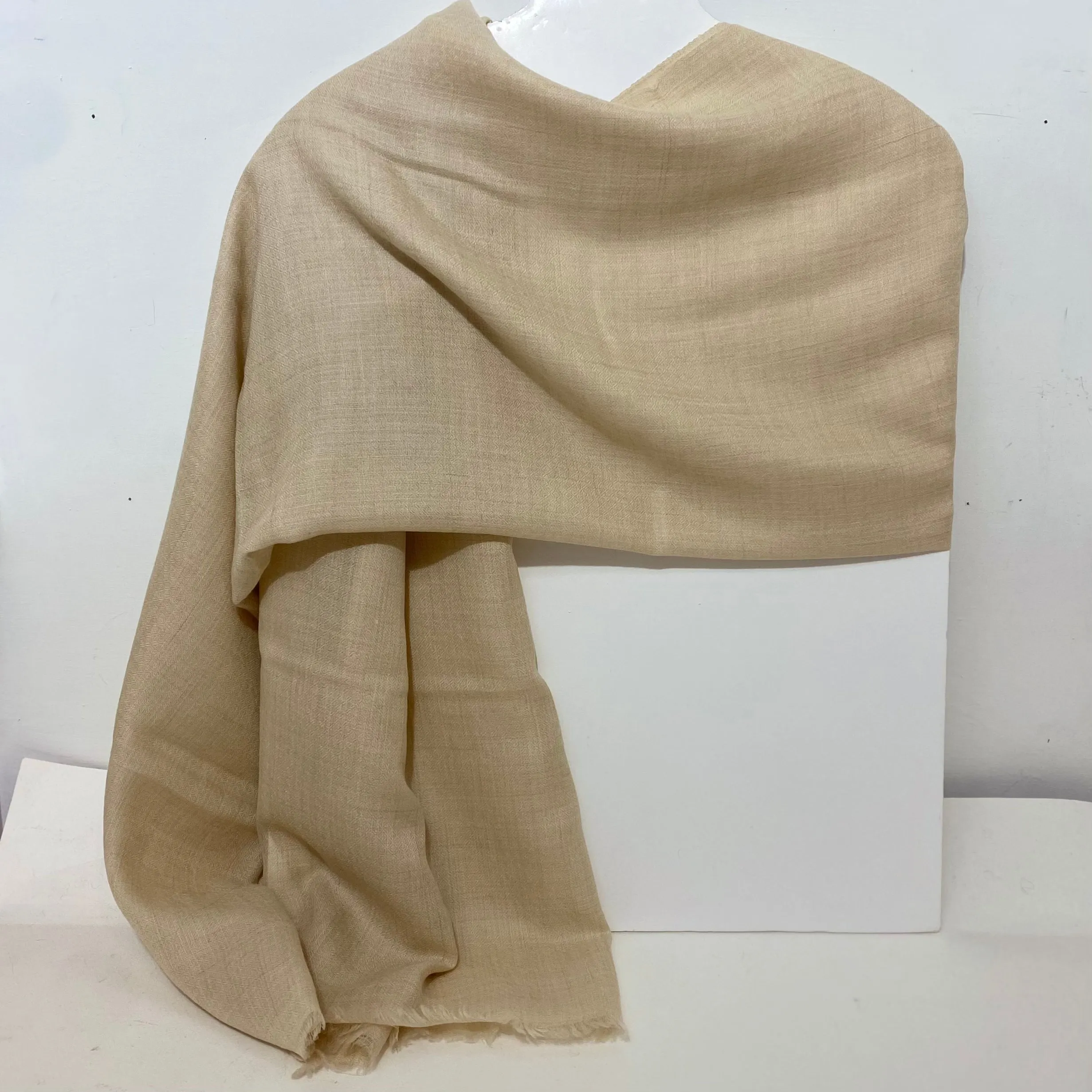 Aaron - 100% Cashmere Scarf - Cream