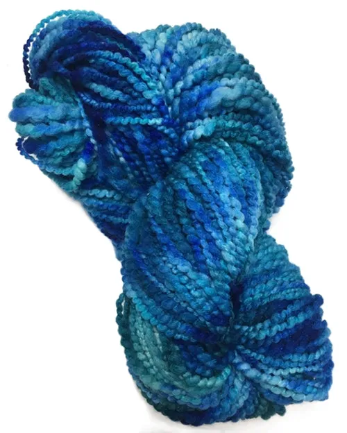 About The Color - Ocean Waves Hand Dyed Yarn, Chunky Lumpy Merino Wool