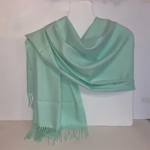 Aggie Cashmere Mix Wrap - Pale Apple