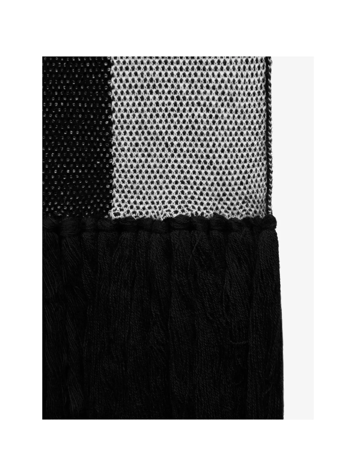 Amiri Check Cashmere Scarf Black