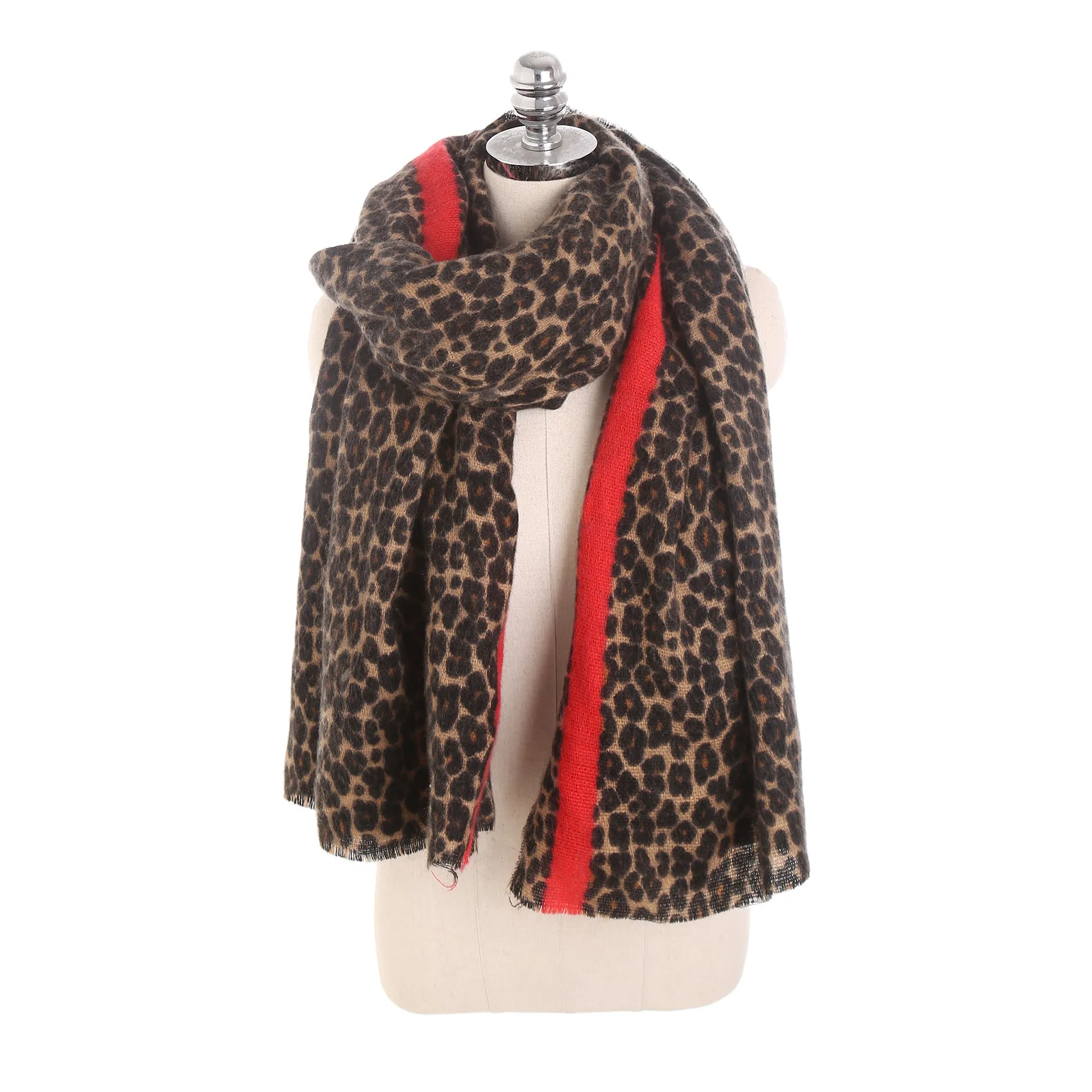 Autumn and winter leopard like cashmere warm thickened women's scarf shawl dual-use