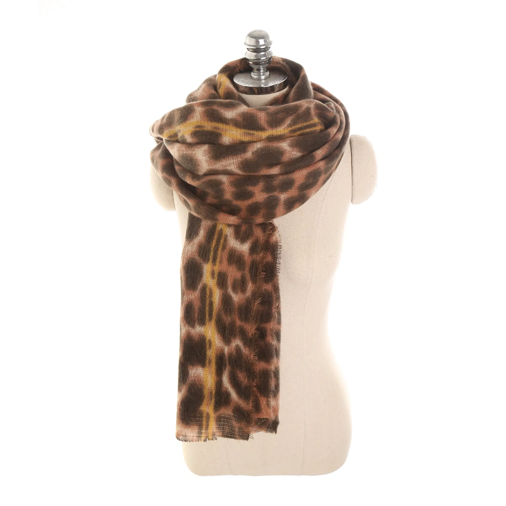 Autumn and winter leopard like cashmere warm thickened women's scarf shawl dual-use