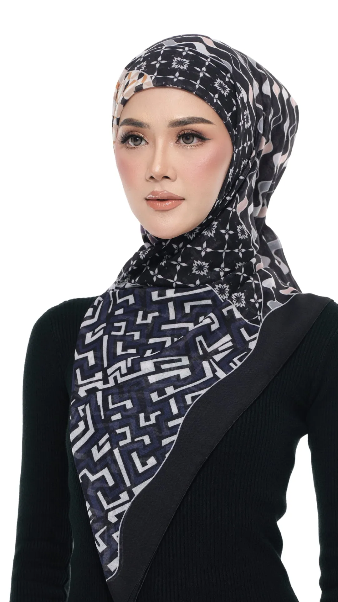 Back To Black Square Scarf