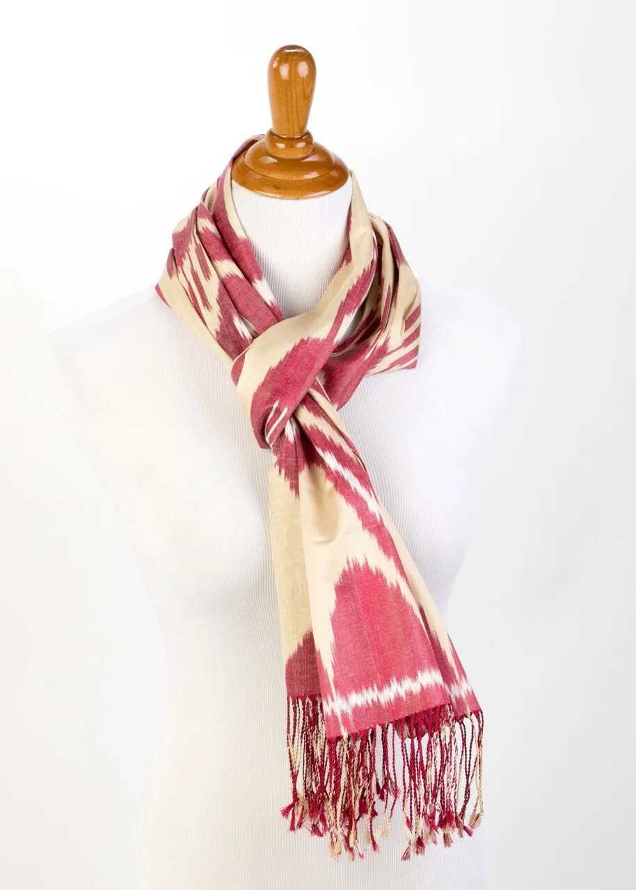 Baronne Silk Ikat Scarf