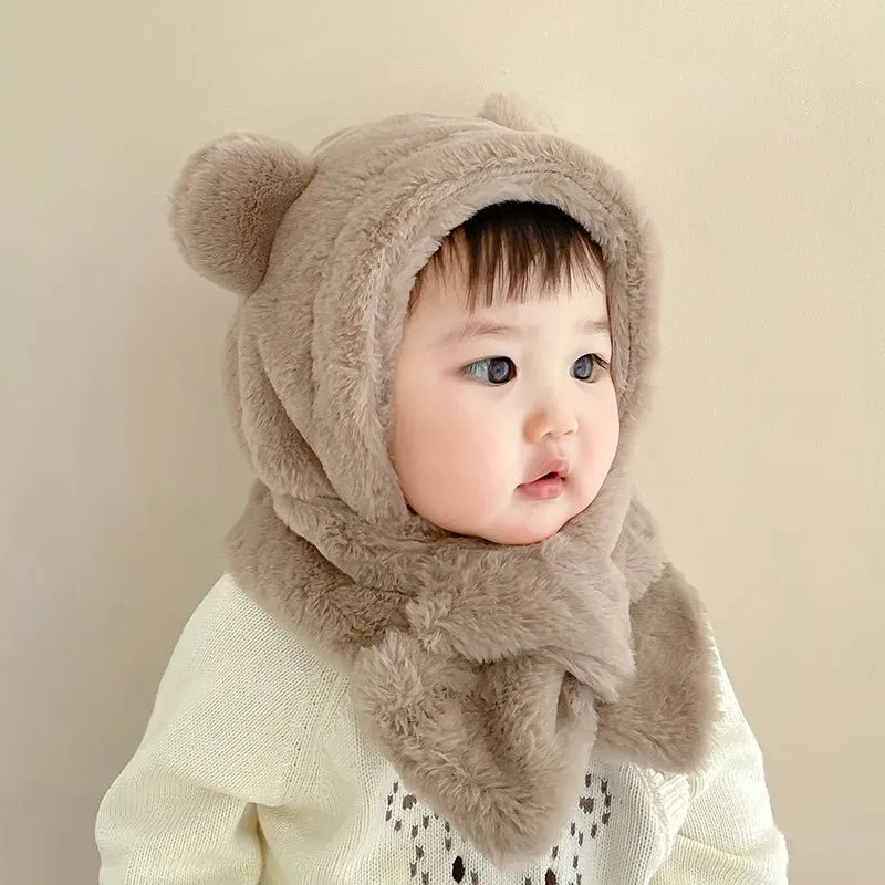 Bear Cub Cozy Hat Scarf Set for Babies