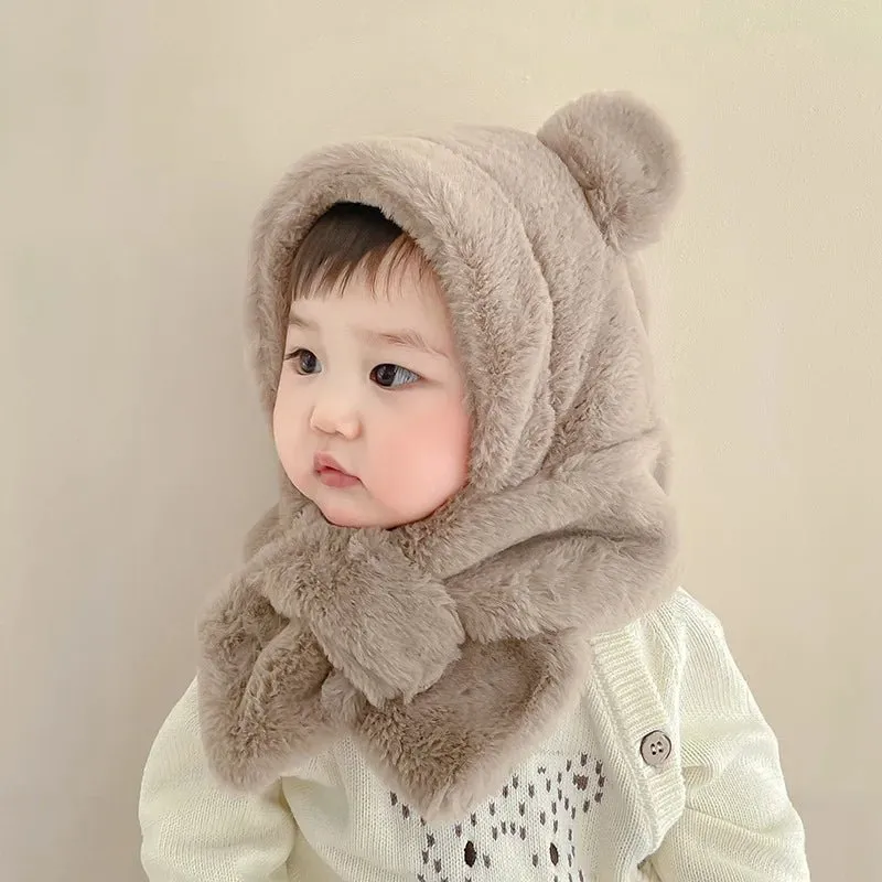 Bear Cub Cozy Hat Scarf Set for Babies