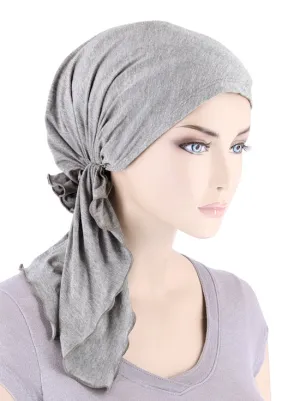 BELLA-BB-782#The Bella Scarf Bamboo Heather Gray