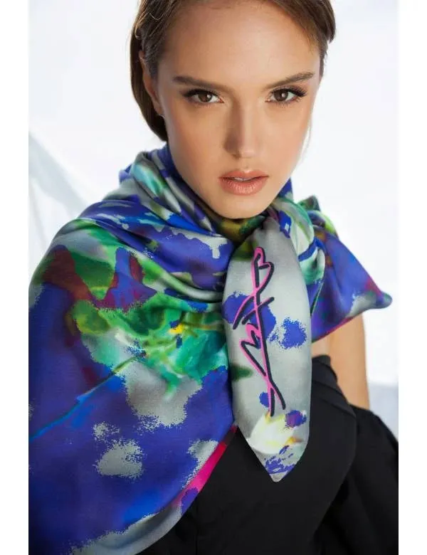 Bet and Malfie Analise Long Silk Scarf (125x125)