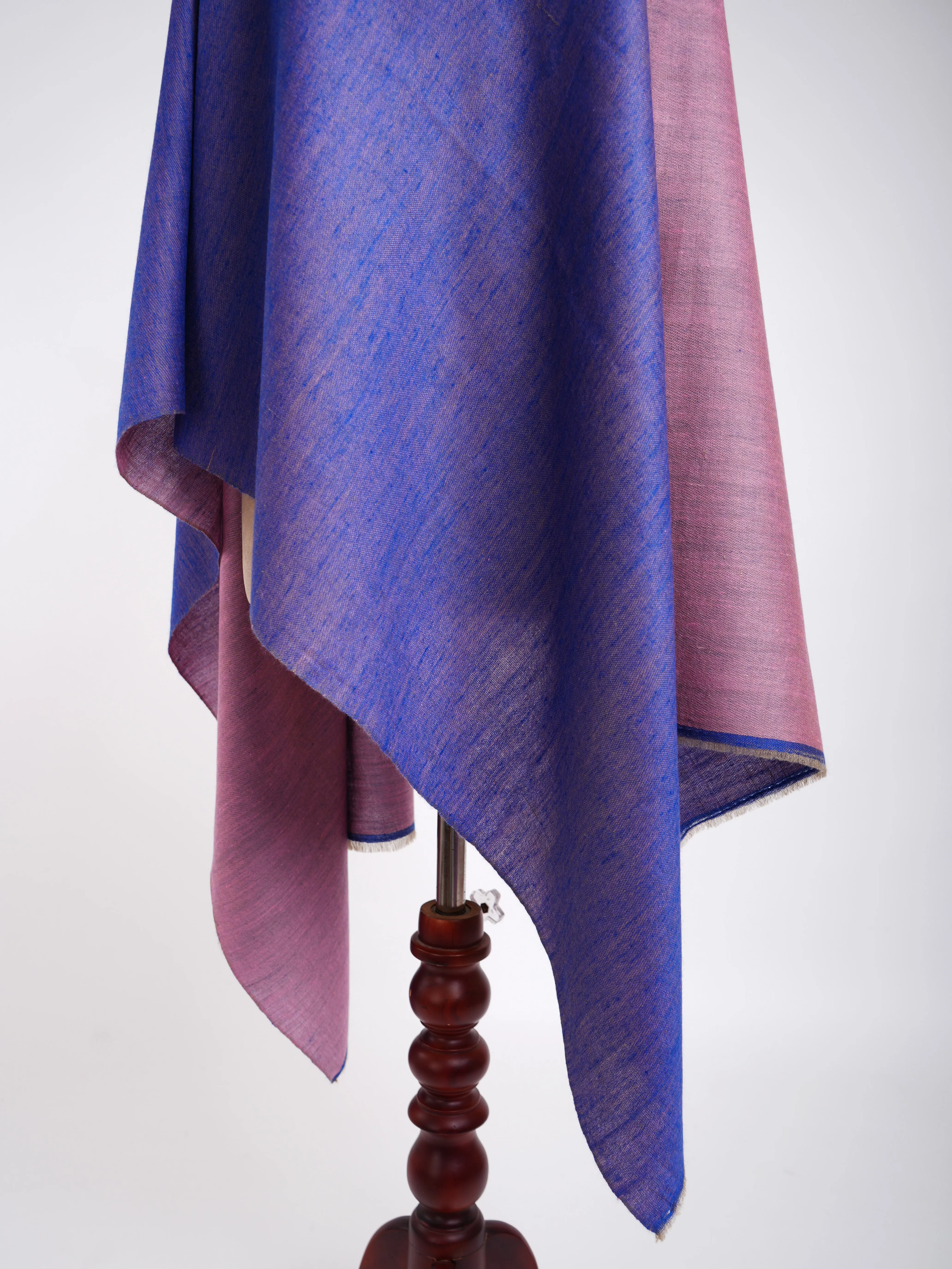 Blue and Pink Dorukha Cashmere Scarf