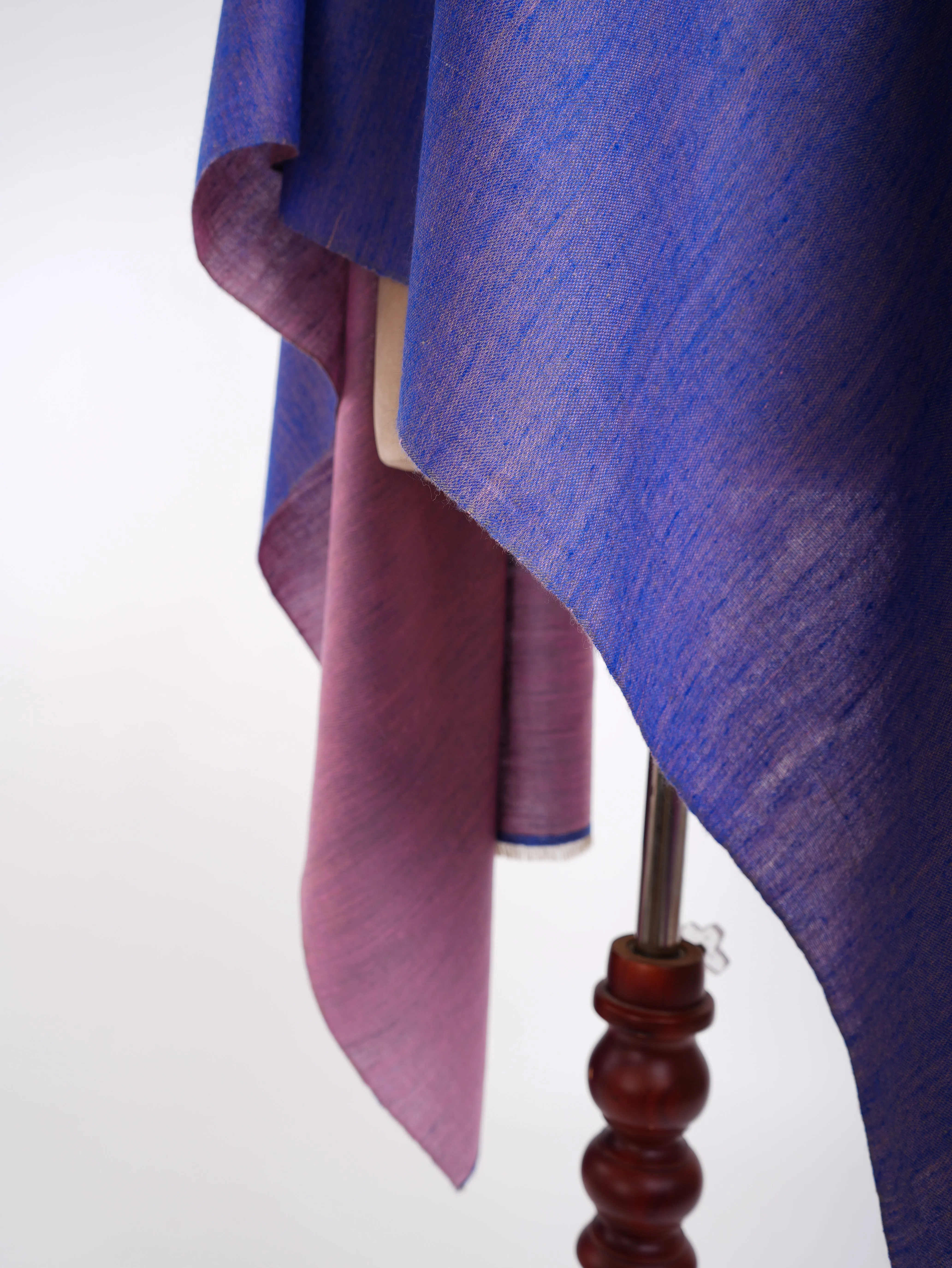 Blue and Pink Dorukha Cashmere Scarf