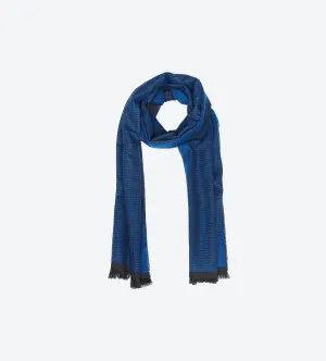 Blue Navy Checkerd Scarf