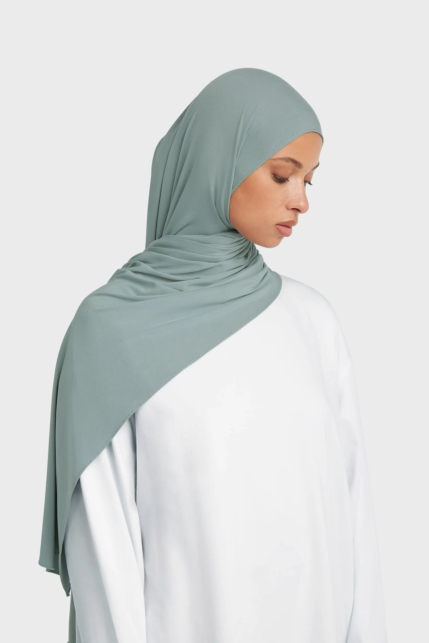 Breathable Jersey Scarf | Silver Blue