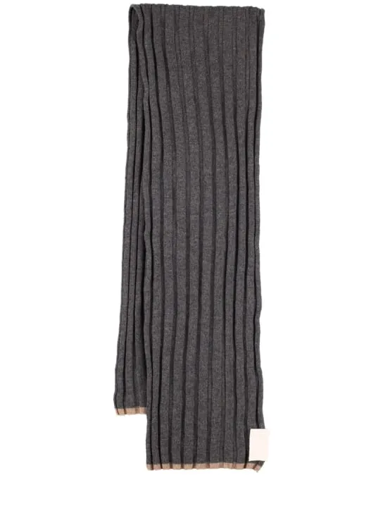 Brunello Cucinelli   Fine cashmere rib knit scarf 