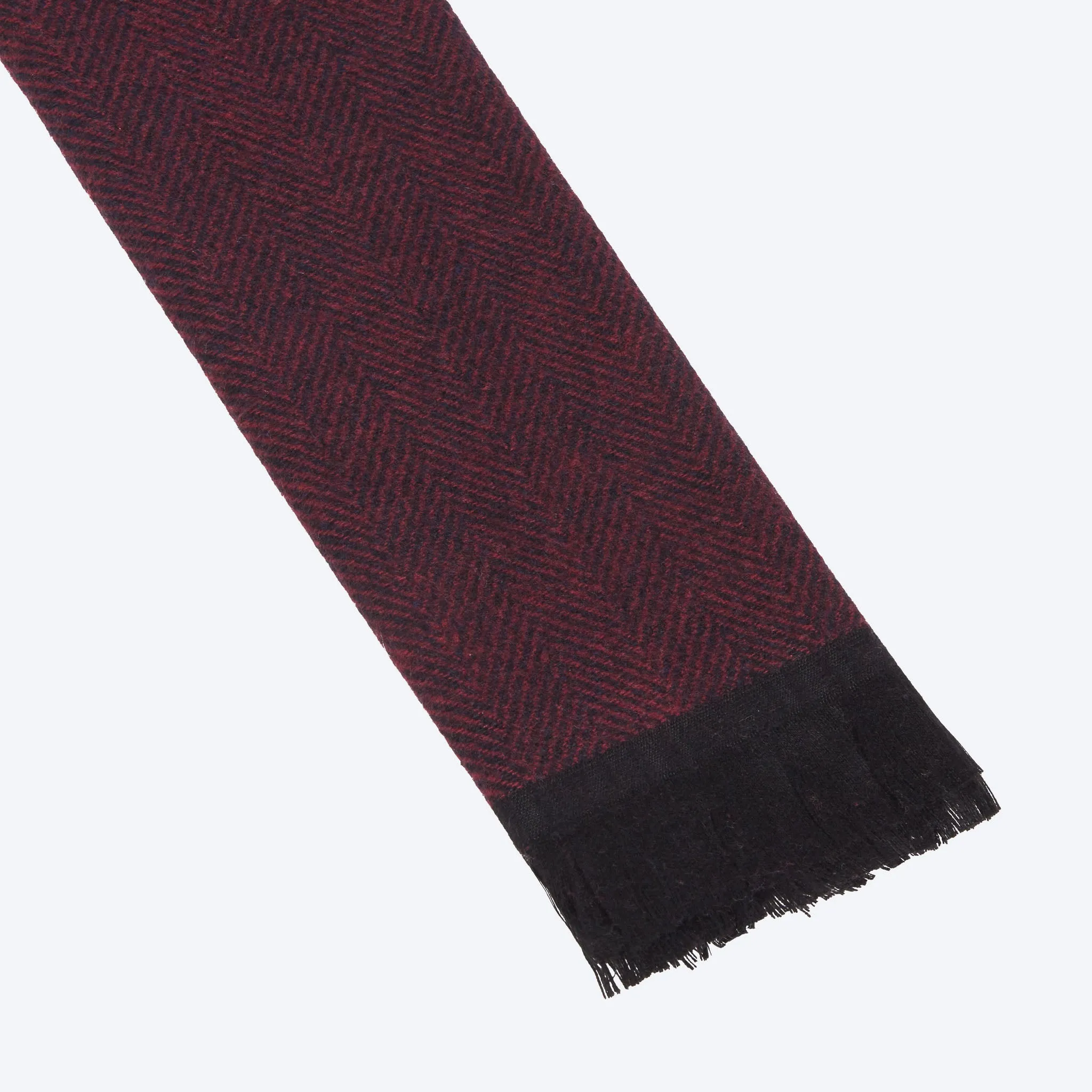 Burgundy Black Herringbone Scarf