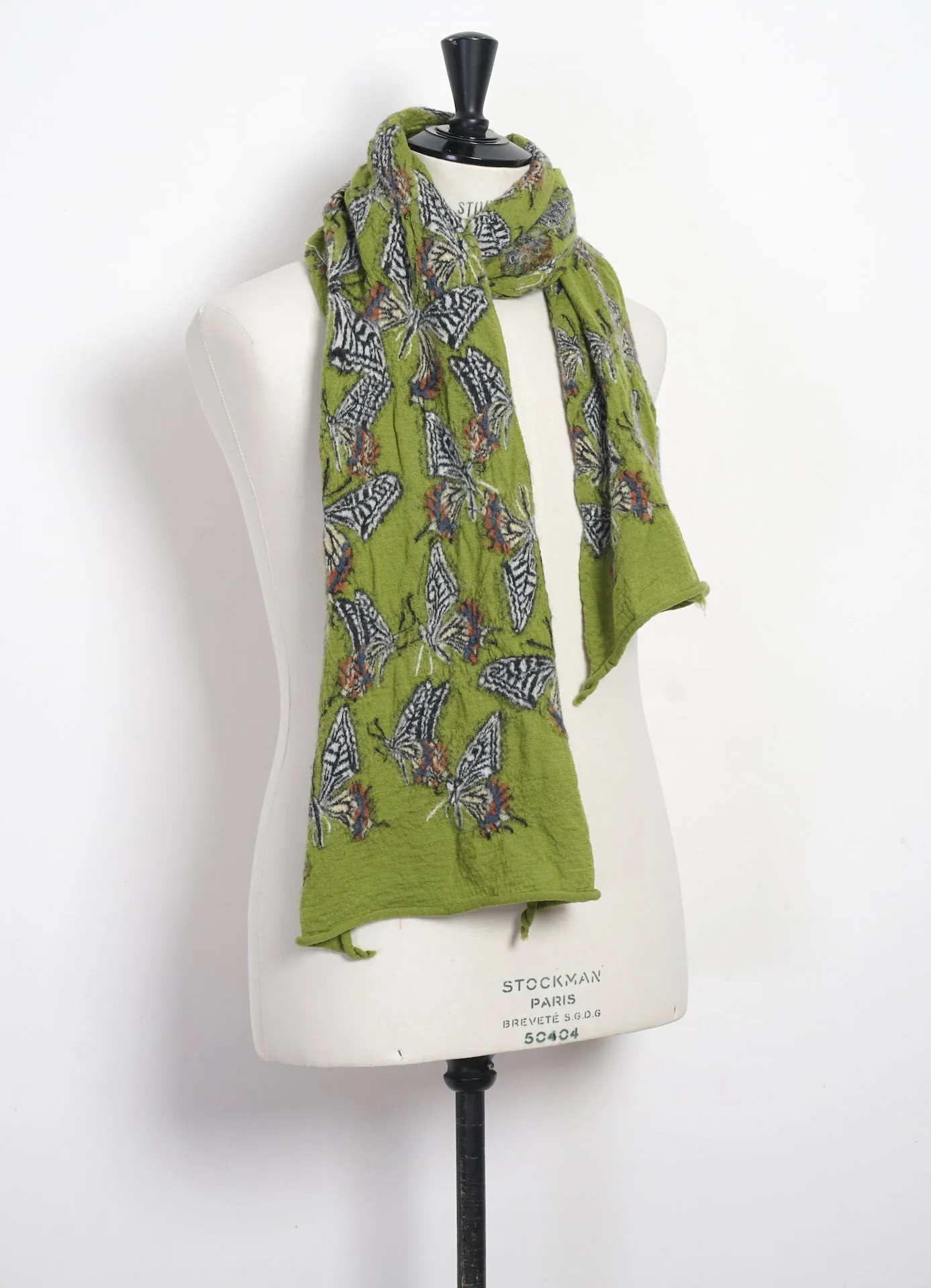 BUTTERFLY | Compressed Wool Scarf | Green