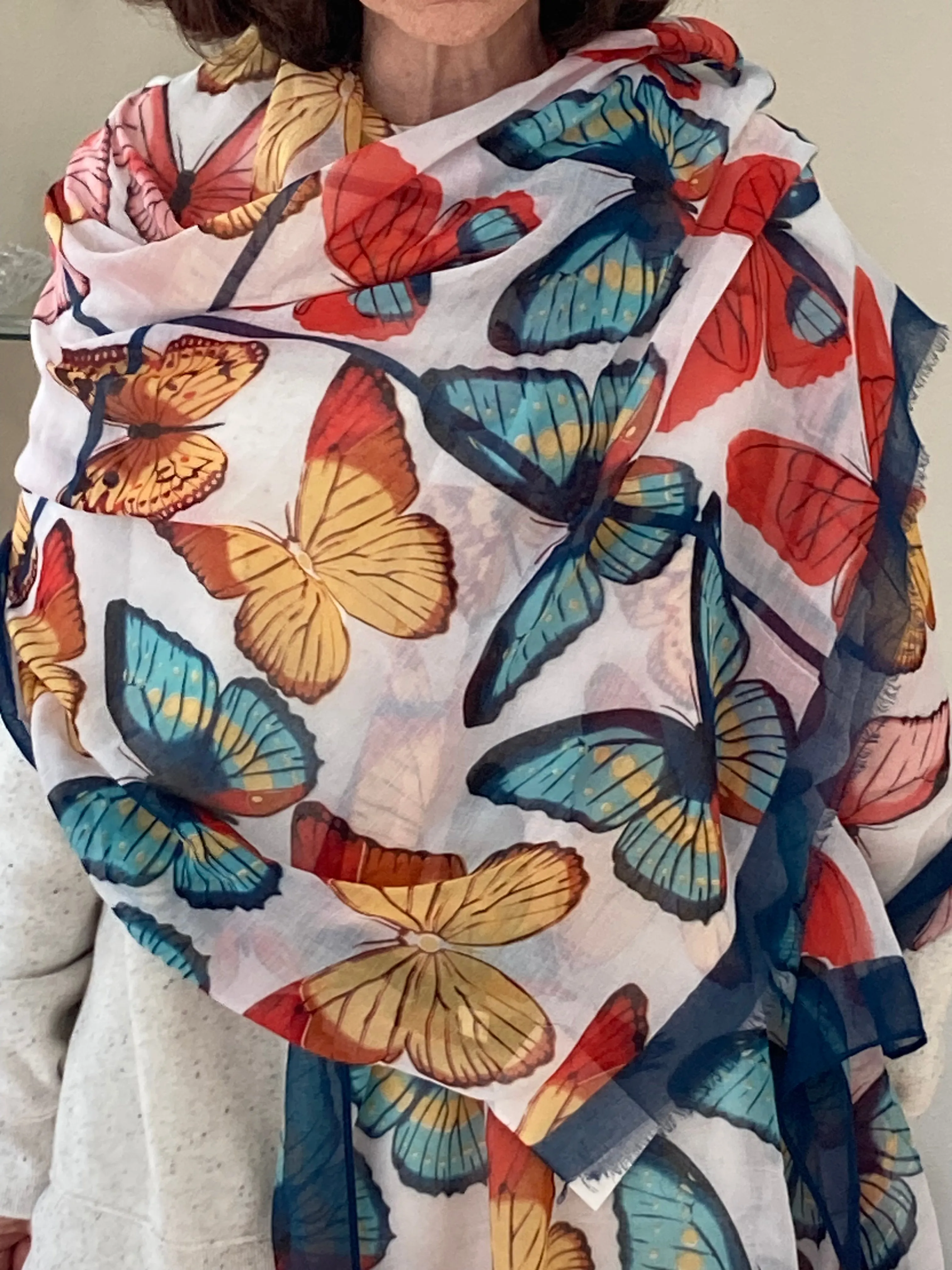 Butterfly  Shawl/Scarf - khaki