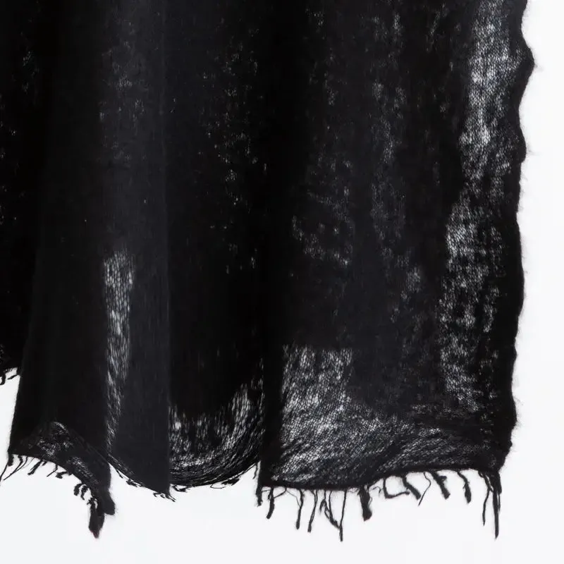 Cashmere Felted Scarf - Black