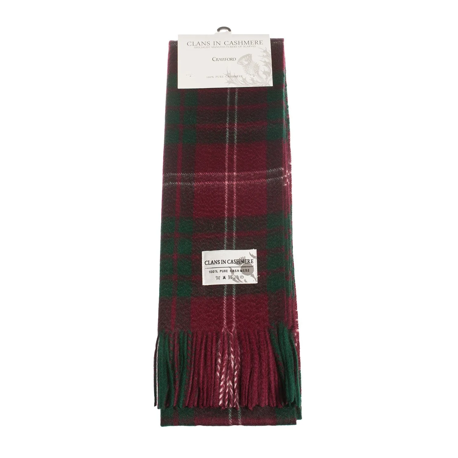 Cashmere Scottish Tartan Clan Scarf  Crawford