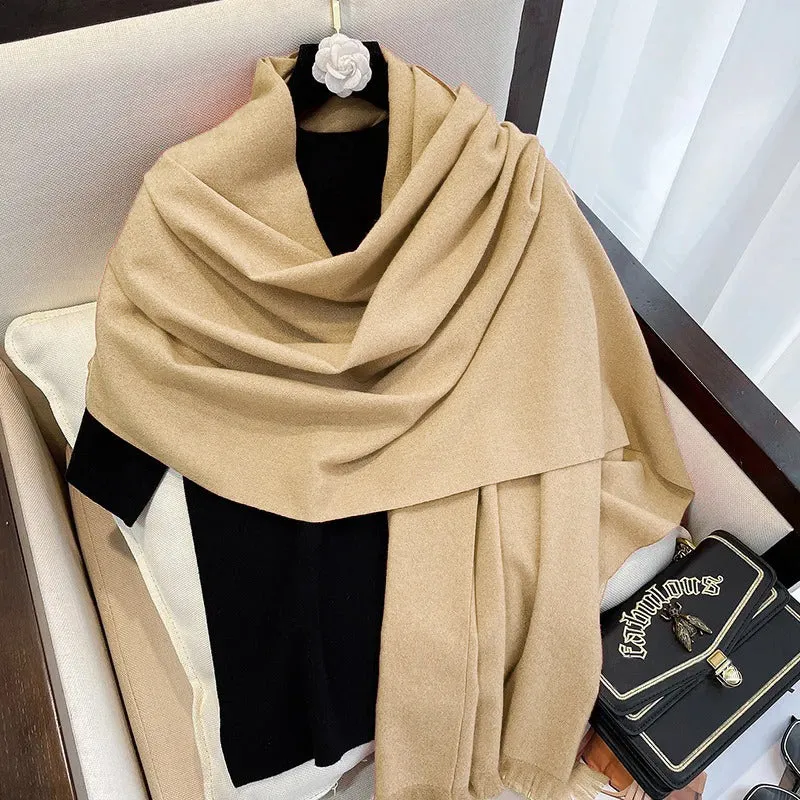 Cashmere Woolen Scarf - Beige