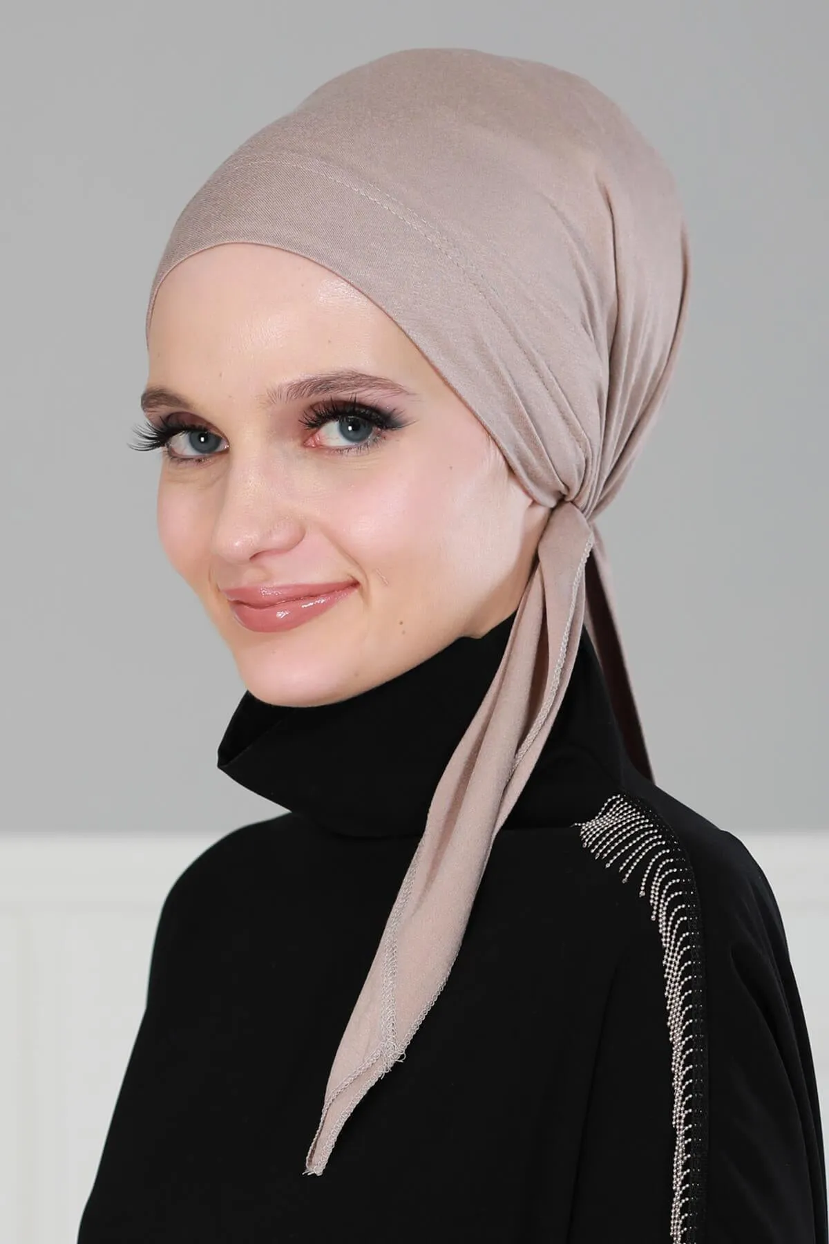 Chic Easy Wrap Hijab Cover for Women, Trendy Hijab for Stylish Look, Soft Comfortable Turban Head Covering, Chic Single Color Headscarf,B-45