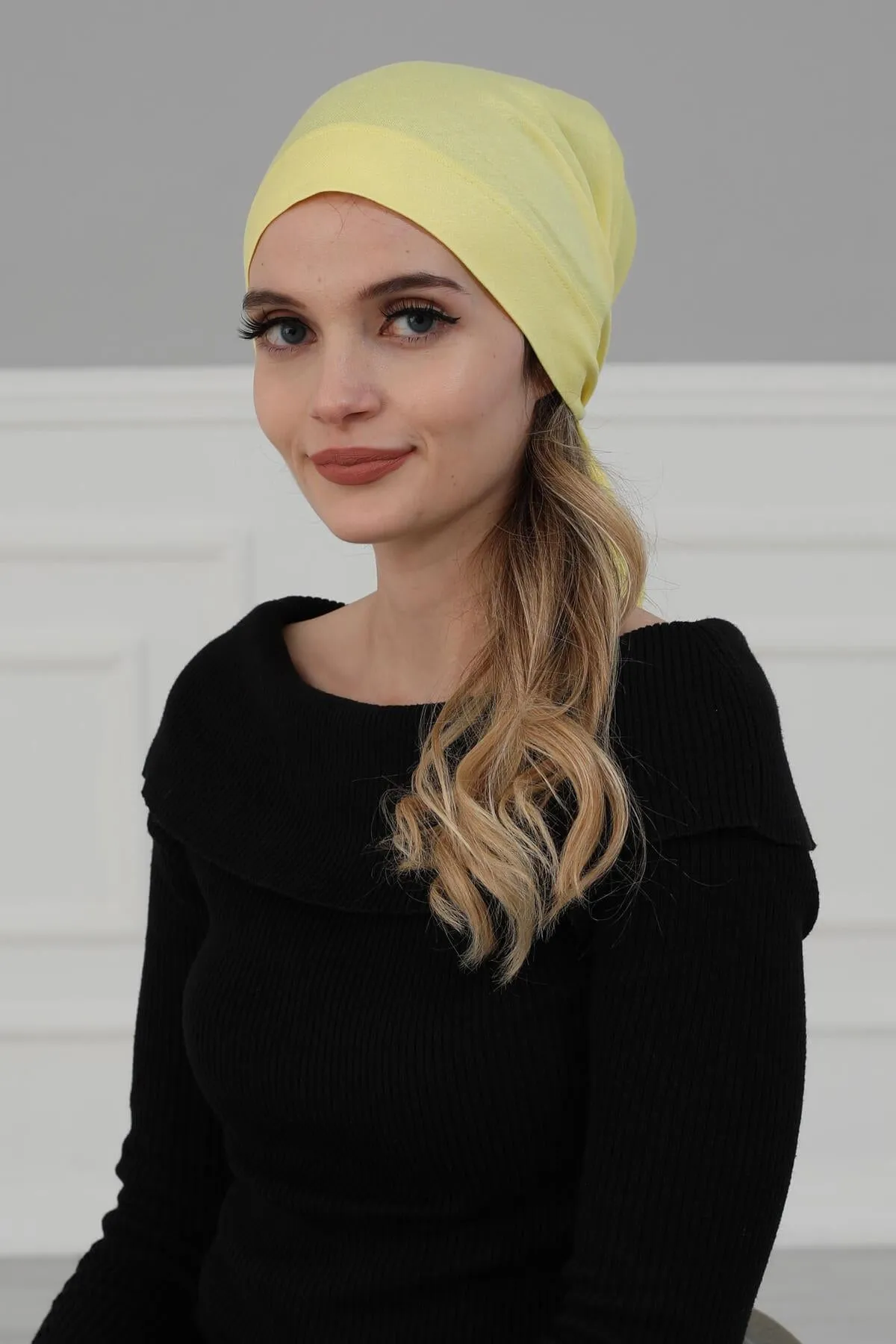 Chic Easy Wrap Hijab Cover for Women, Trendy Hijab for Stylish Look, Soft Comfortable Turban Head Covering, Chic Single Color Headscarf,B-45