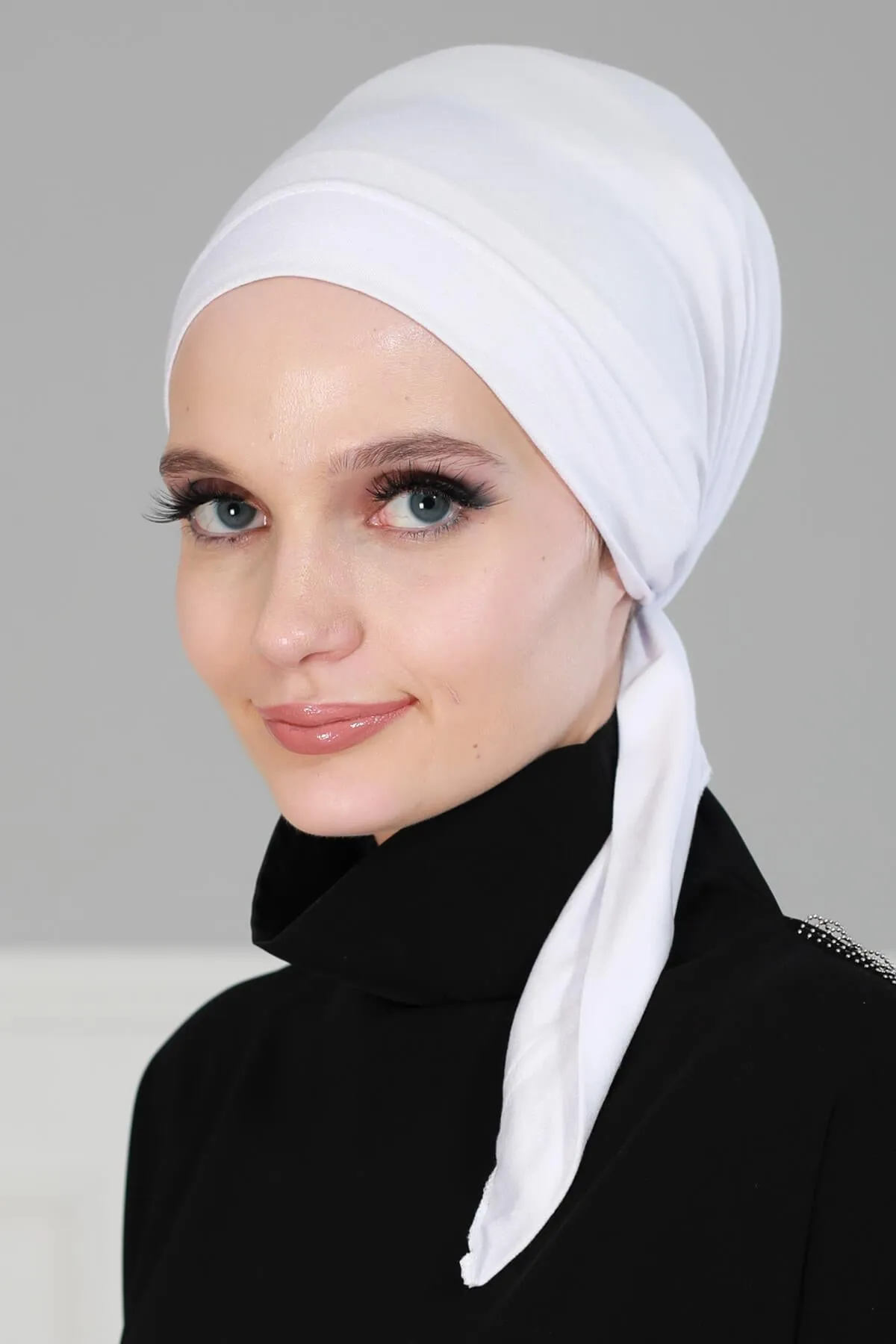 Chic Easy Wrap Hijab Cover for Women, Trendy Hijab for Stylish Look, Soft Comfortable Turban Head Covering, Chic Single Color Headscarf,B-45