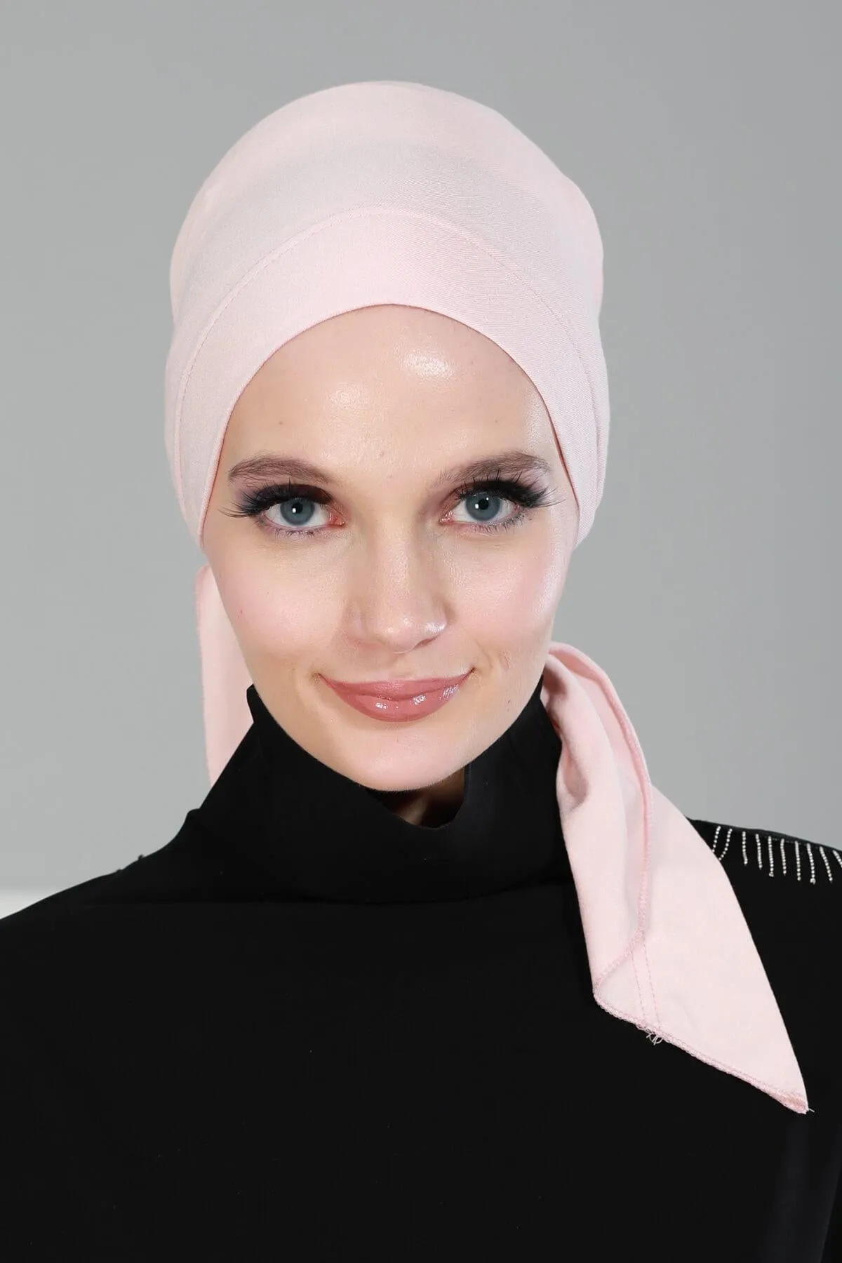 Chic Easy Wrap Hijab Cover for Women, Trendy Hijab for Stylish Look, Soft Comfortable Turban Head Covering, Chic Single Color Headscarf,B-45