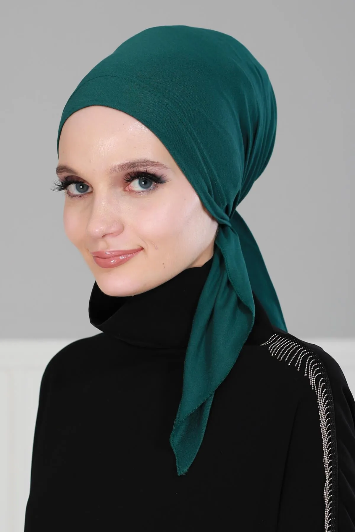 Chic Easy Wrap Hijab Cover for Women, Trendy Hijab for Stylish Look, Soft Comfortable Turban Head Covering, Chic Single Color Headscarf,B-45