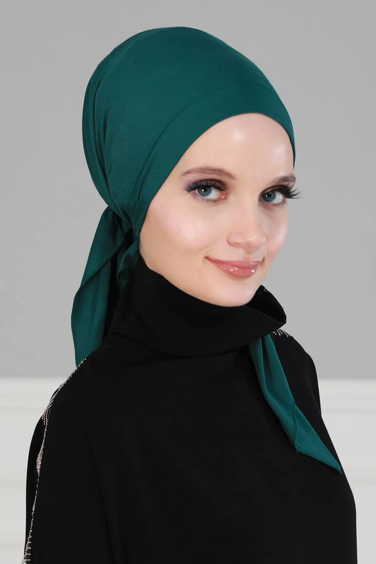 Chic Easy Wrap Hijab Cover for Women, Trendy Hijab for Stylish Look, Soft Comfortable Turban Head Covering, Chic Single Color Headscarf,B-45