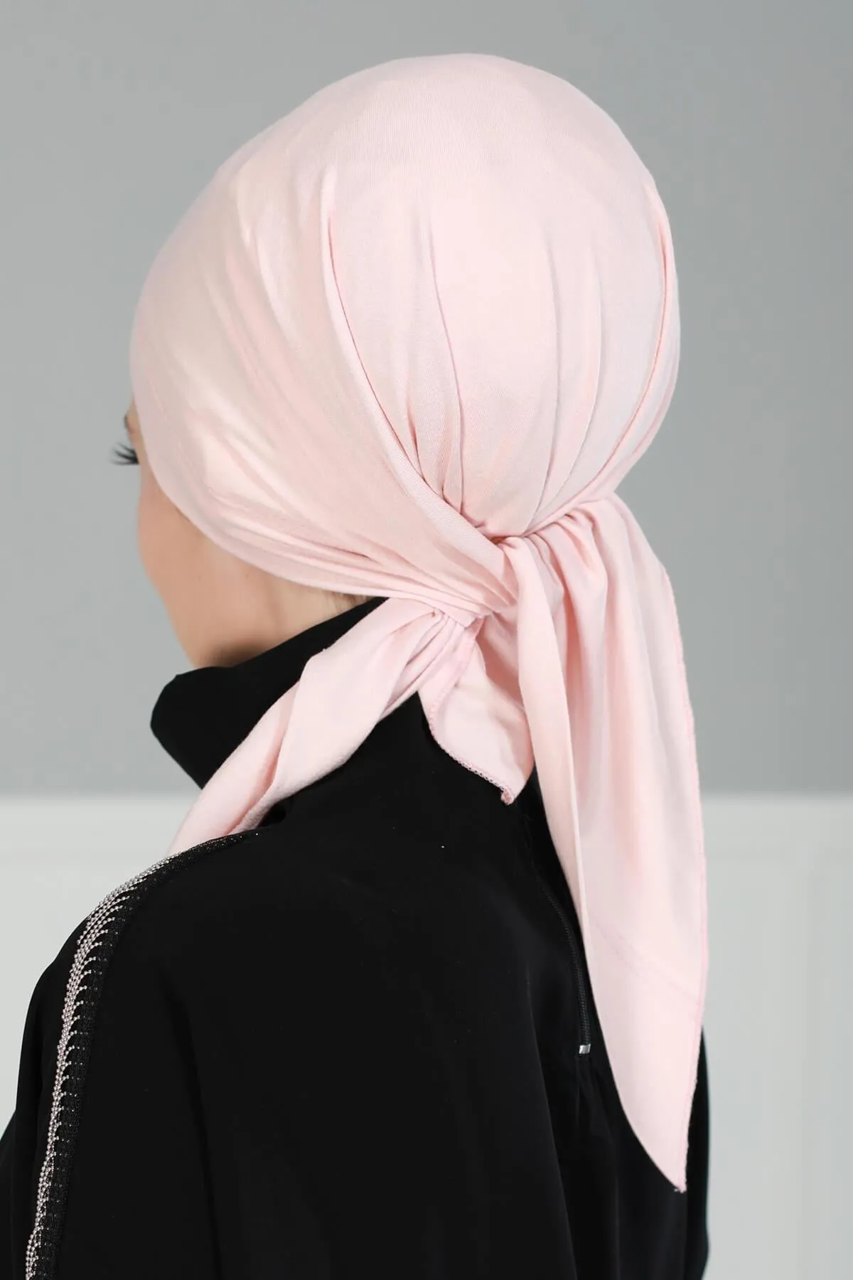 Chic Easy Wrap Hijab Cover for Women, Trendy Hijab for Stylish Look, Soft Comfortable Turban Head Covering, Chic Single Color Headscarf,B-45