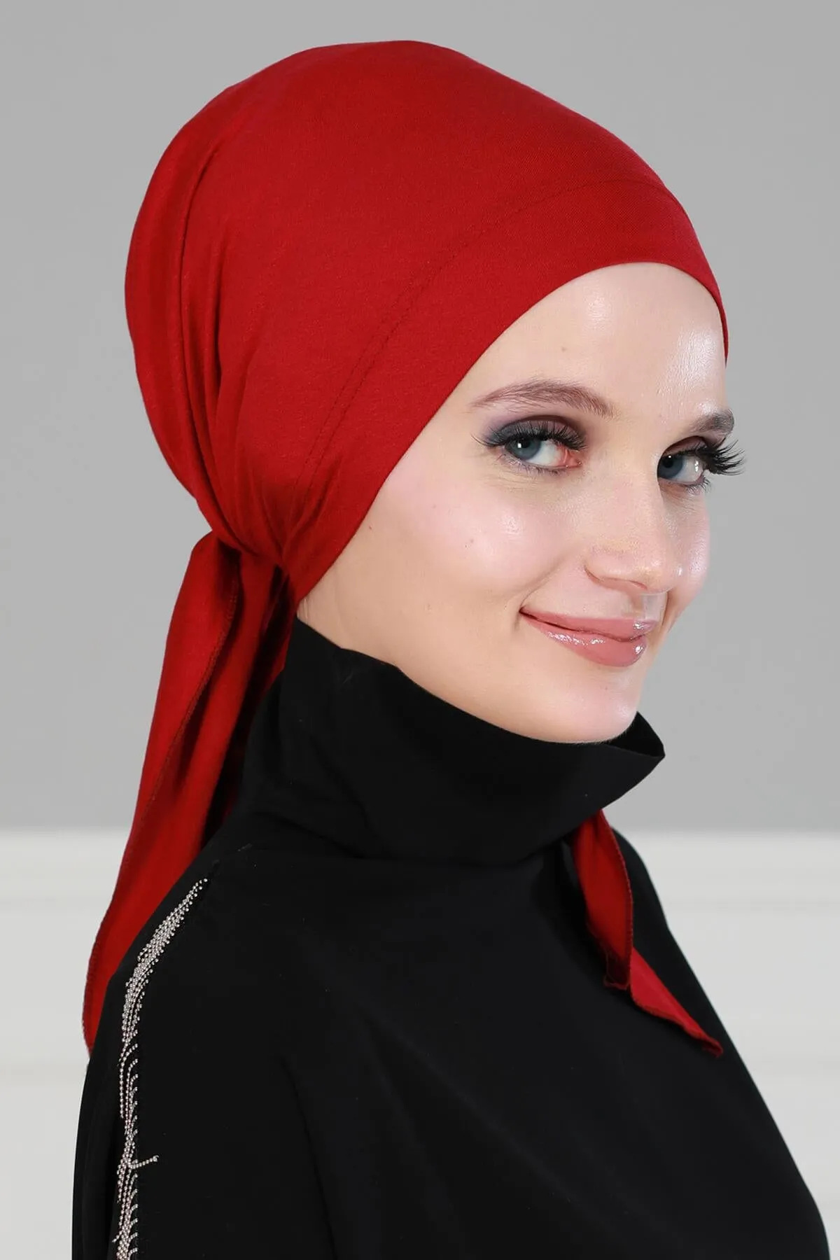 Chic Easy Wrap Hijab Cover for Women, Trendy Hijab for Stylish Look, Soft Comfortable Turban Head Covering, Chic Single Color Headscarf,B-45