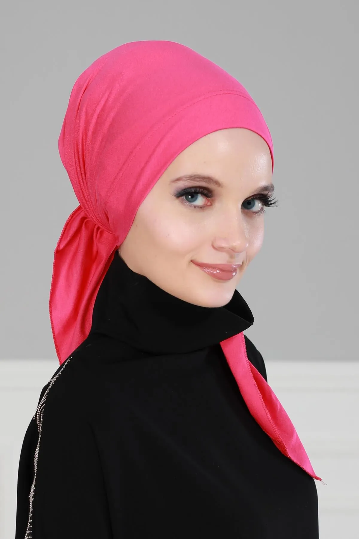 Chic Easy Wrap Hijab Cover for Women, Trendy Hijab for Stylish Look, Soft Comfortable Turban Head Covering, Chic Single Color Headscarf,B-45