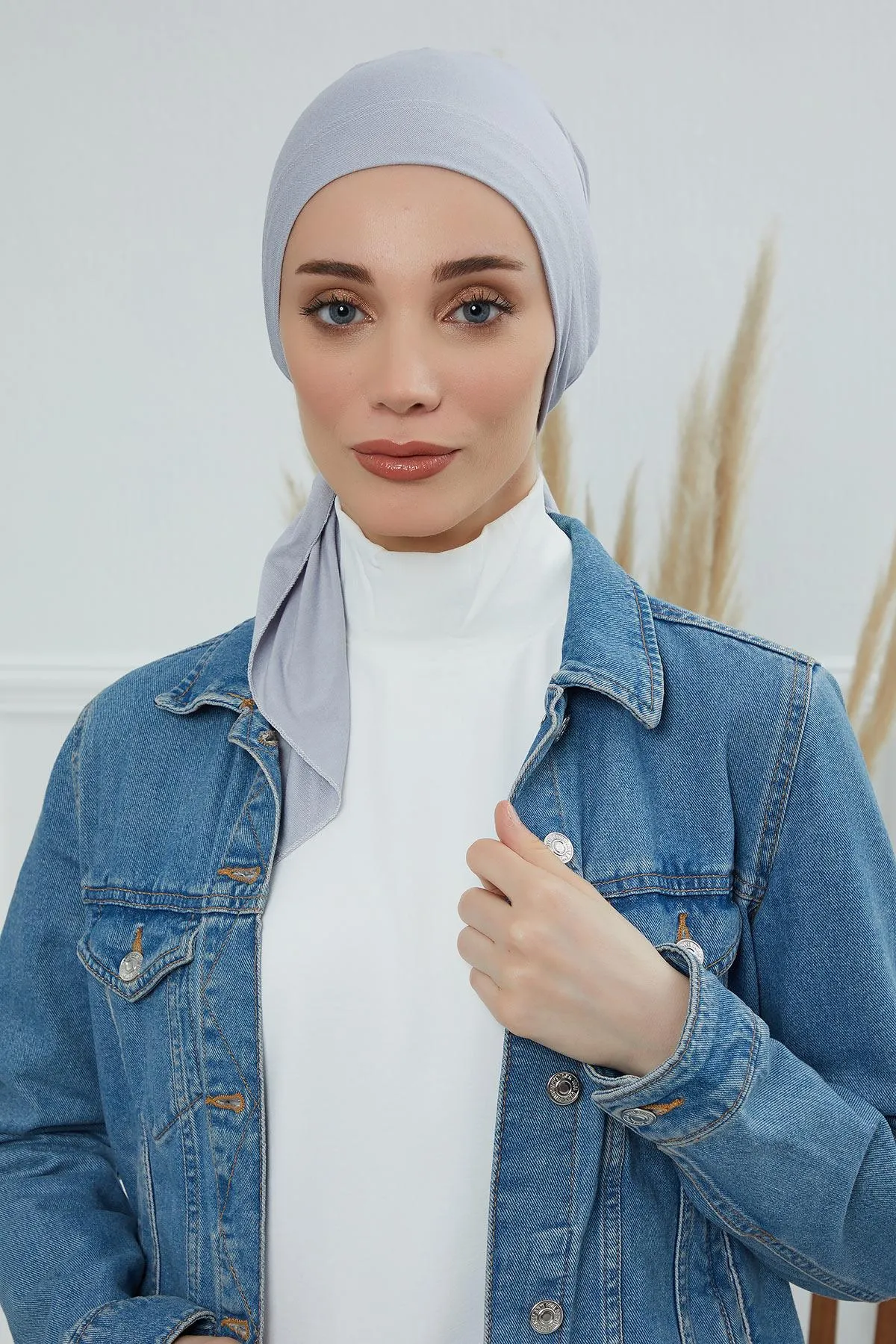 Chic Easy Wrap Hijab Cover for Women, Trendy Hijab for Stylish Look, Soft Comfortable Turban Head Covering, Chic Single Color Headscarf,B-45