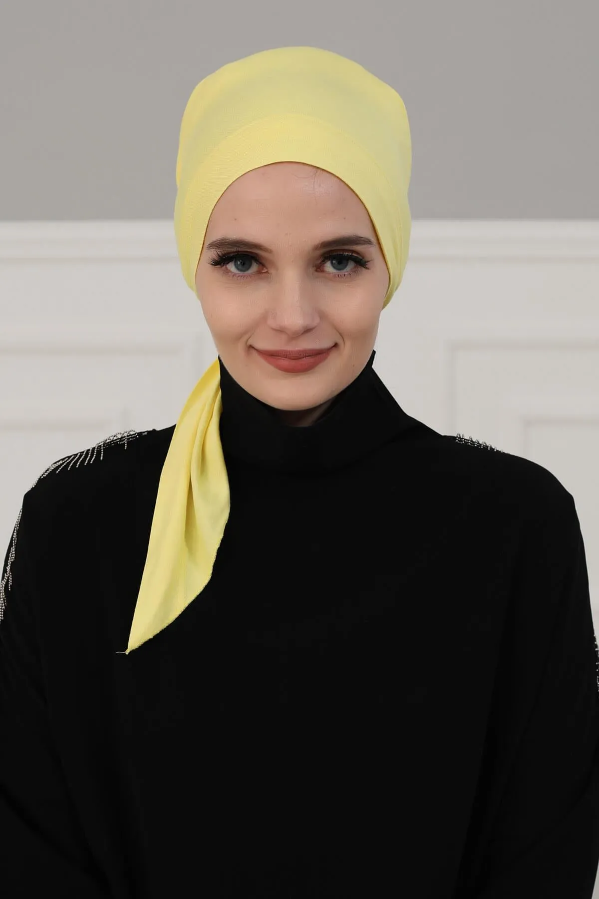 Chic Easy Wrap Hijab Cover for Women, Trendy Hijab for Stylish Look, Soft Comfortable Turban Head Covering, Chic Single Color Headscarf,B-45