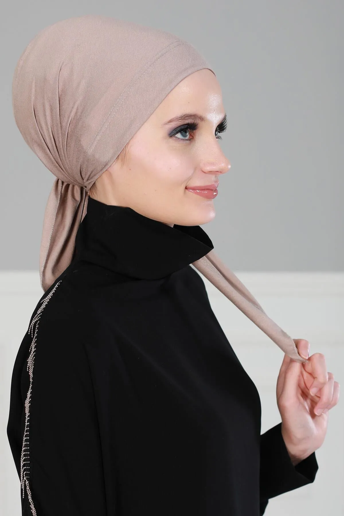 Chic Easy Wrap Hijab Cover for Women, Trendy Hijab for Stylish Look, Soft Comfortable Turban Head Covering, Chic Single Color Headscarf,B-45