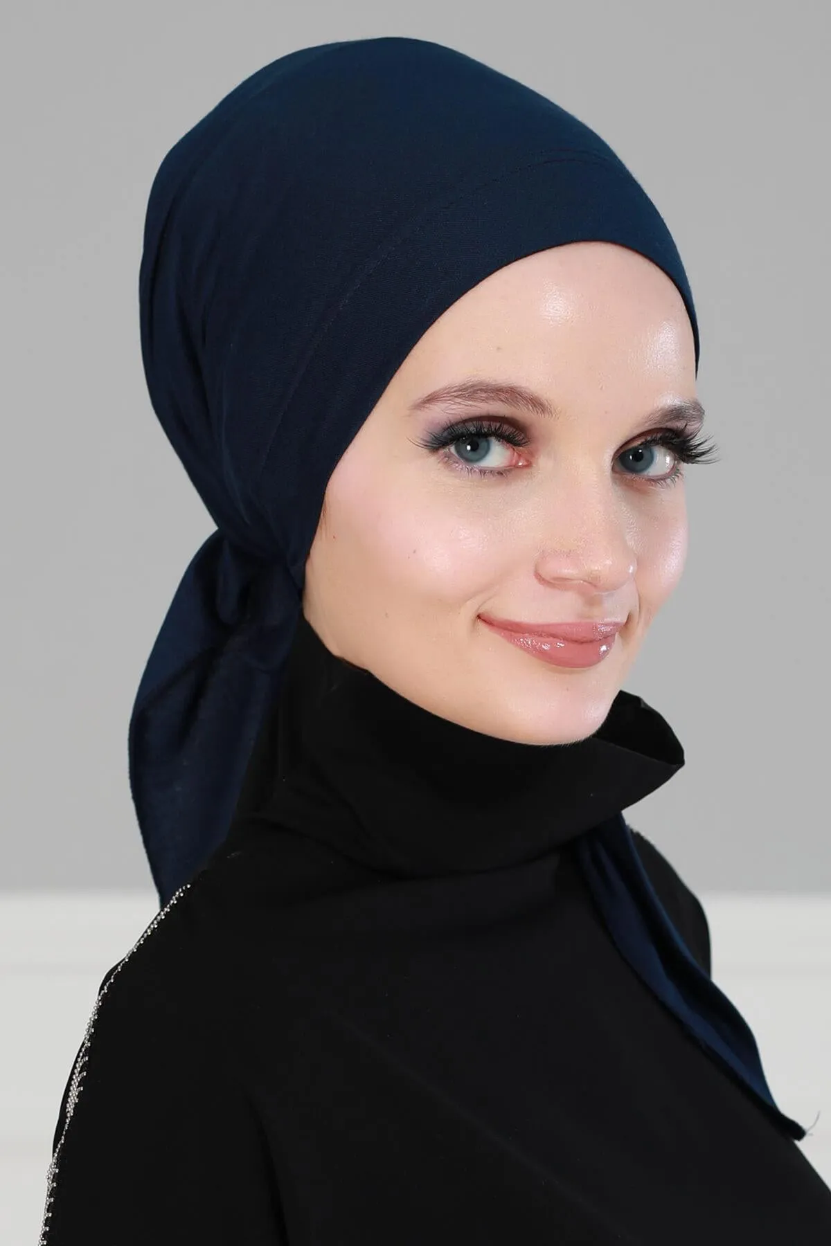 Chic Easy Wrap Hijab Cover for Women, Trendy Hijab for Stylish Look, Soft Comfortable Turban Head Covering, Chic Single Color Headscarf,B-45