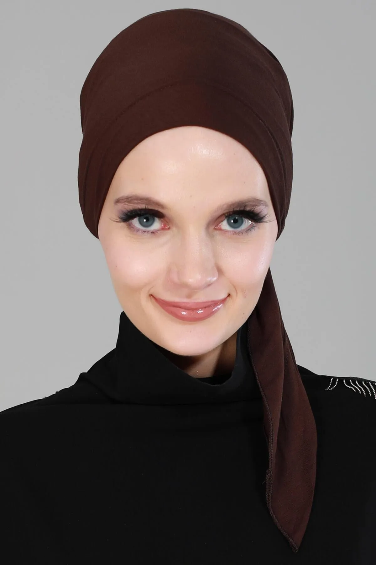 Chic Easy Wrap Hijab Cover for Women, Trendy Hijab for Stylish Look, Soft Comfortable Turban Head Covering, Chic Single Color Headscarf,B-45