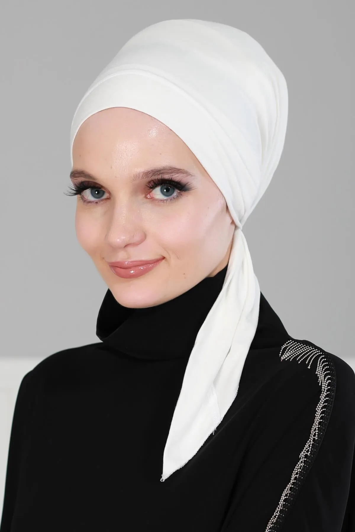 Chic Easy Wrap Hijab Cover for Women, Trendy Hijab for Stylish Look, Soft Comfortable Turban Head Covering, Chic Single Color Headscarf,B-45