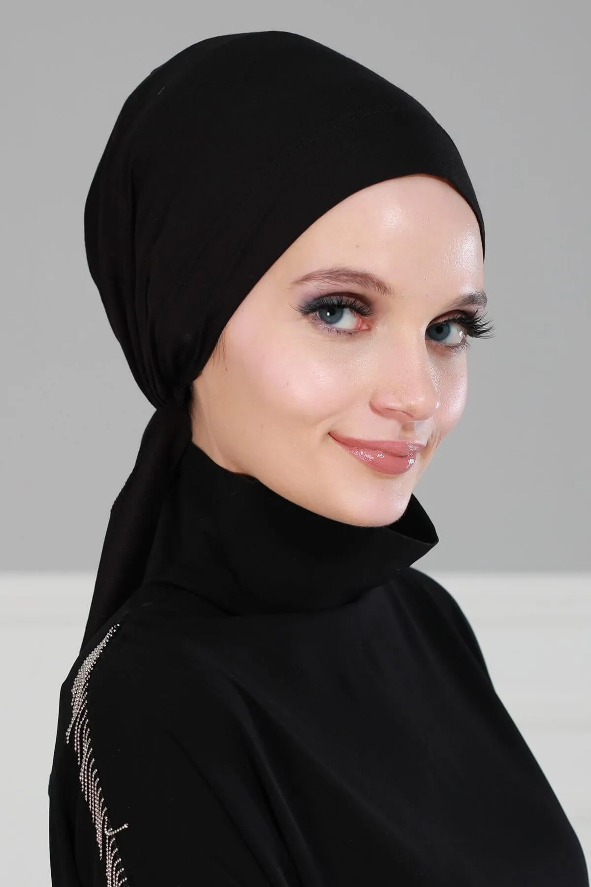 Chic Easy Wrap Hijab Cover for Women, Trendy Hijab for Stylish Look, Soft Comfortable Turban Head Covering, Chic Single Color Headscarf,B-45