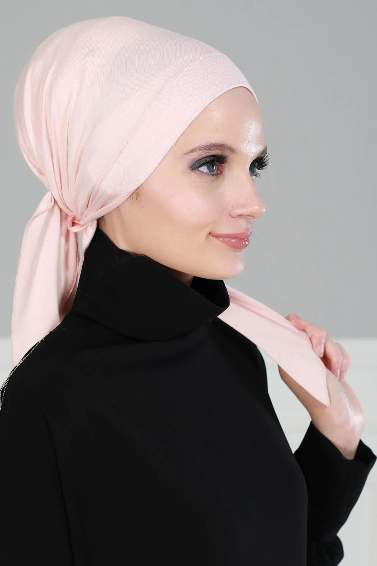 Chic Easy Wrap Hijab Cover for Women, Trendy Hijab for Stylish Look, Soft Comfortable Turban Head Covering, Chic Single Color Headscarf,B-45