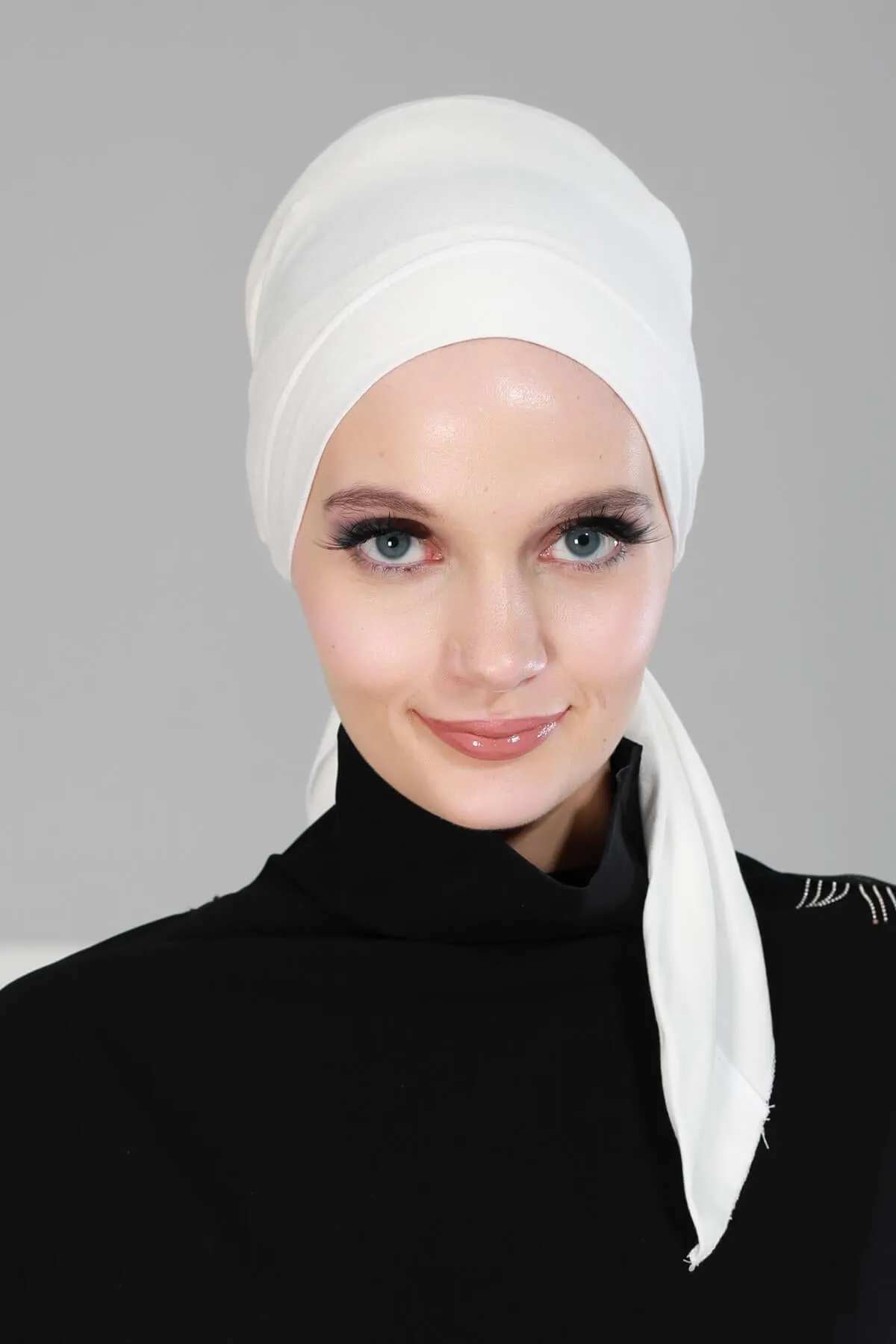 Chic Easy Wrap Hijab Cover for Women, Trendy Hijab for Stylish Look, Soft Comfortable Turban Head Covering, Chic Single Color Headscarf,B-45