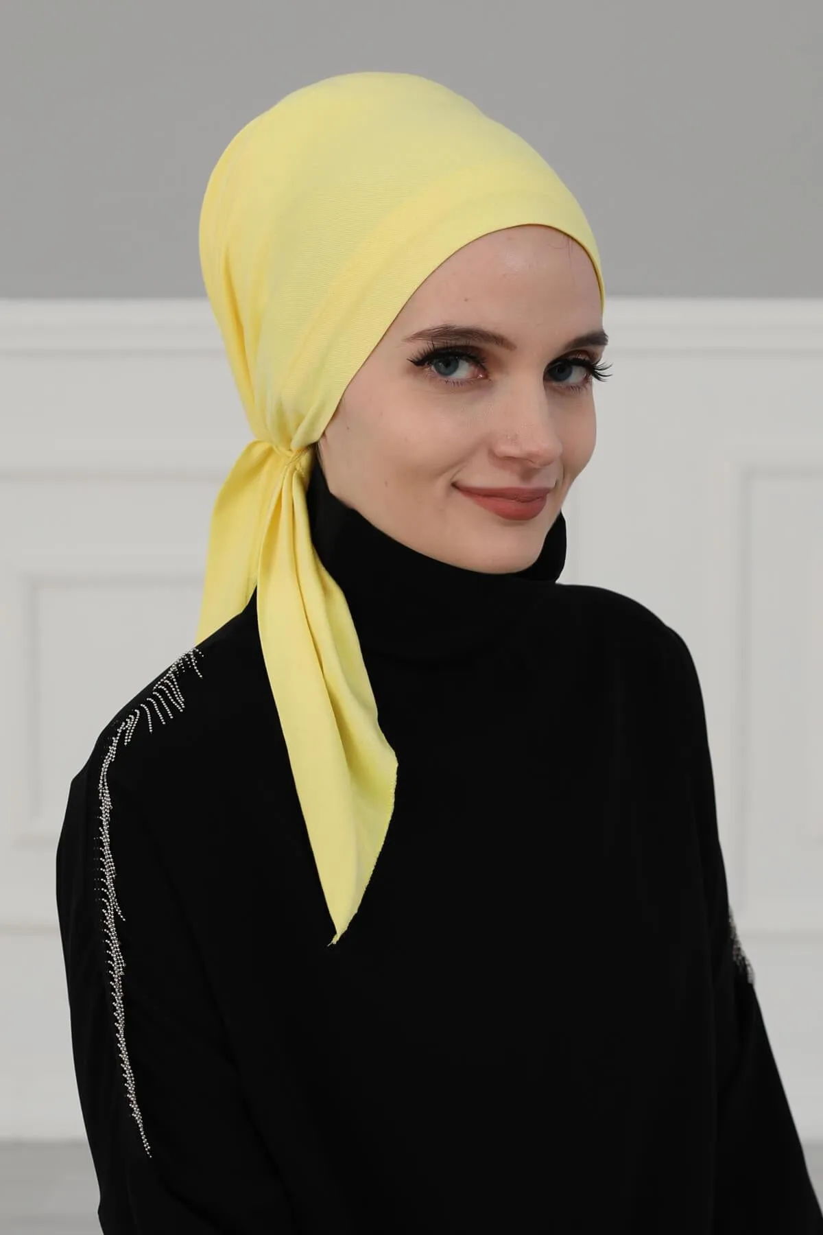 Chic Easy Wrap Hijab Cover for Women, Trendy Hijab for Stylish Look, Soft Comfortable Turban Head Covering, Chic Single Color Headscarf,B-45