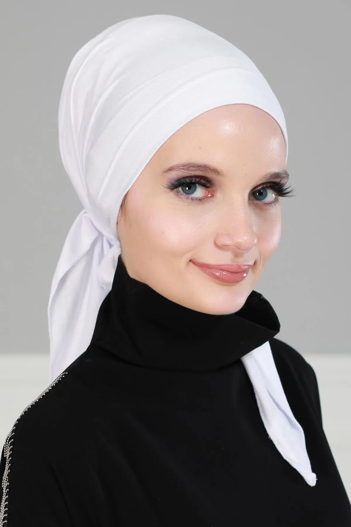 Chic Easy Wrap Hijab Cover for Women, Trendy Hijab for Stylish Look, Soft Comfortable Turban Head Covering, Chic Single Color Headscarf,B-45