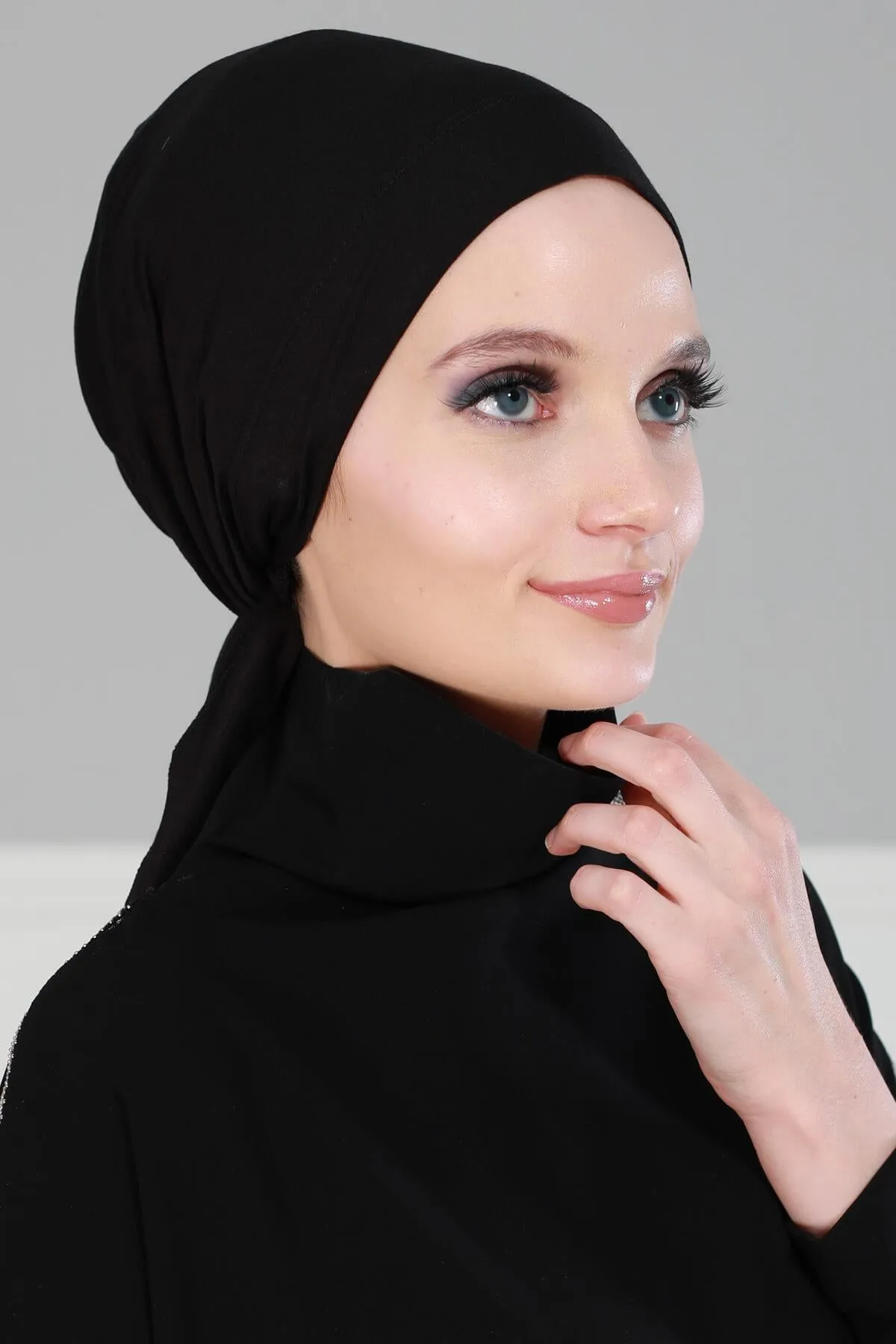 Chic Easy Wrap Hijab Cover for Women, Trendy Hijab for Stylish Look, Soft Comfortable Turban Head Covering, Chic Single Color Headscarf,B-45