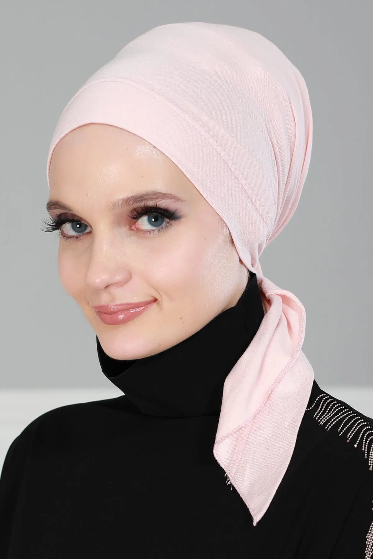 Chic Easy Wrap Hijab Cover for Women, Trendy Hijab for Stylish Look, Soft Comfortable Turban Head Covering, Chic Single Color Headscarf,B-45