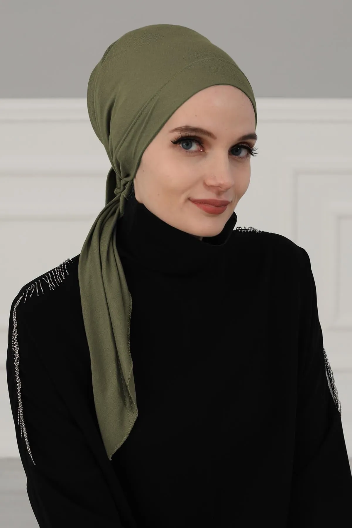 Chic Easy Wrap Hijab Cover for Women, Trendy Hijab for Stylish Look, Soft Comfortable Turban Head Covering, Chic Single Color Headscarf,B-45