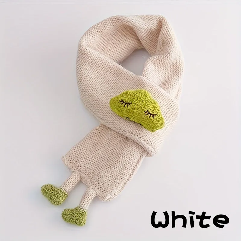 Children's Scarf, Girls Warm Knitted Scarf, Cute Cloud Neck Scarf For Autumn And Winter Kids Scarf Soft Warm Knit Neck Warmer Winter Classic Scarf For Boys Girls