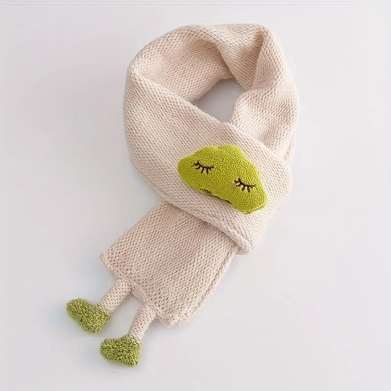 Children's Scarf, Girls Warm Knitted Scarf, Cute Cloud Neck Scarf For Autumn And Winter Kids Scarf Soft Warm Knit Neck Warmer Winter Classic Scarf For Boys Girls