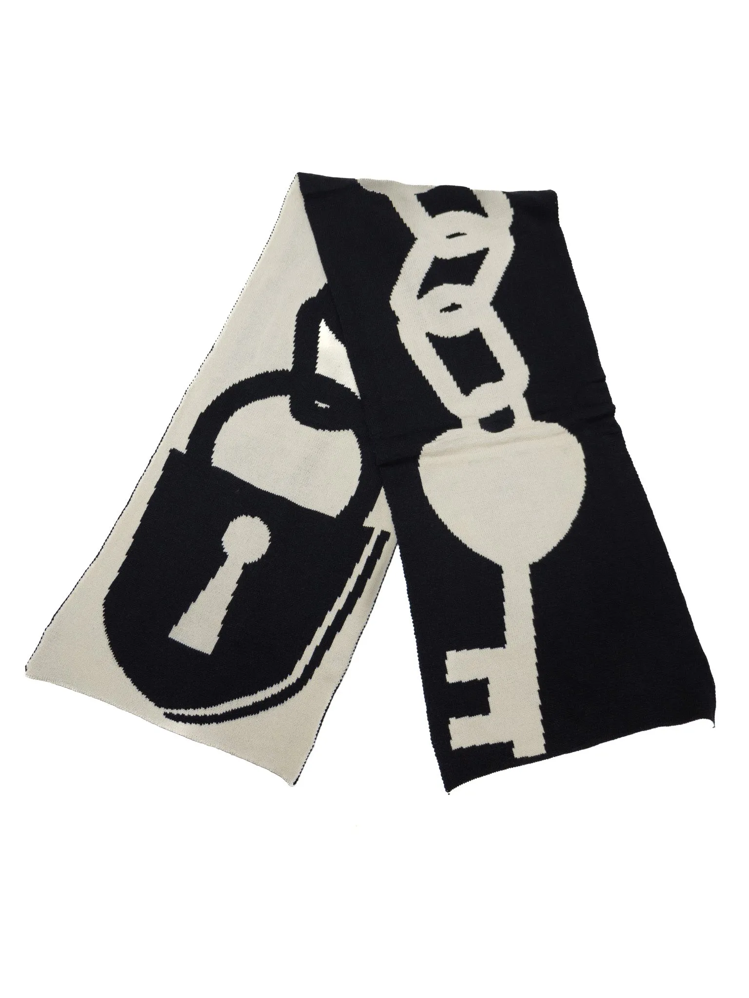 Contrast Padlock Scarf